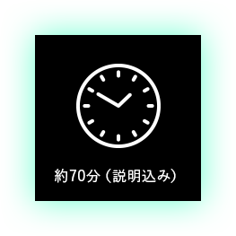 約80分（説明込み）